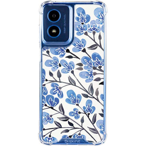 Blue Cherry Blossoms by Cat Coq Moto G 5G (2024) Clear Case